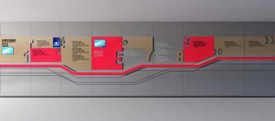 现代企业文化墙面3D模型下载